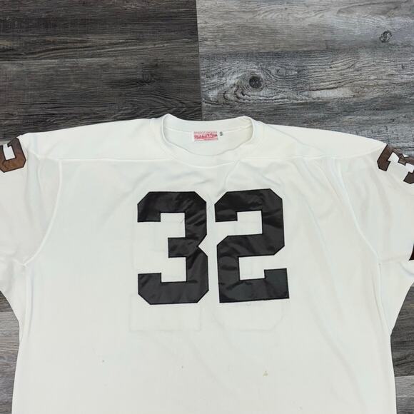 Vintage Mitchell & Ness NFL Cleveland‎ Browns Jim Brown #32 Mens 60 Jersey USA - Picture 10 of 10